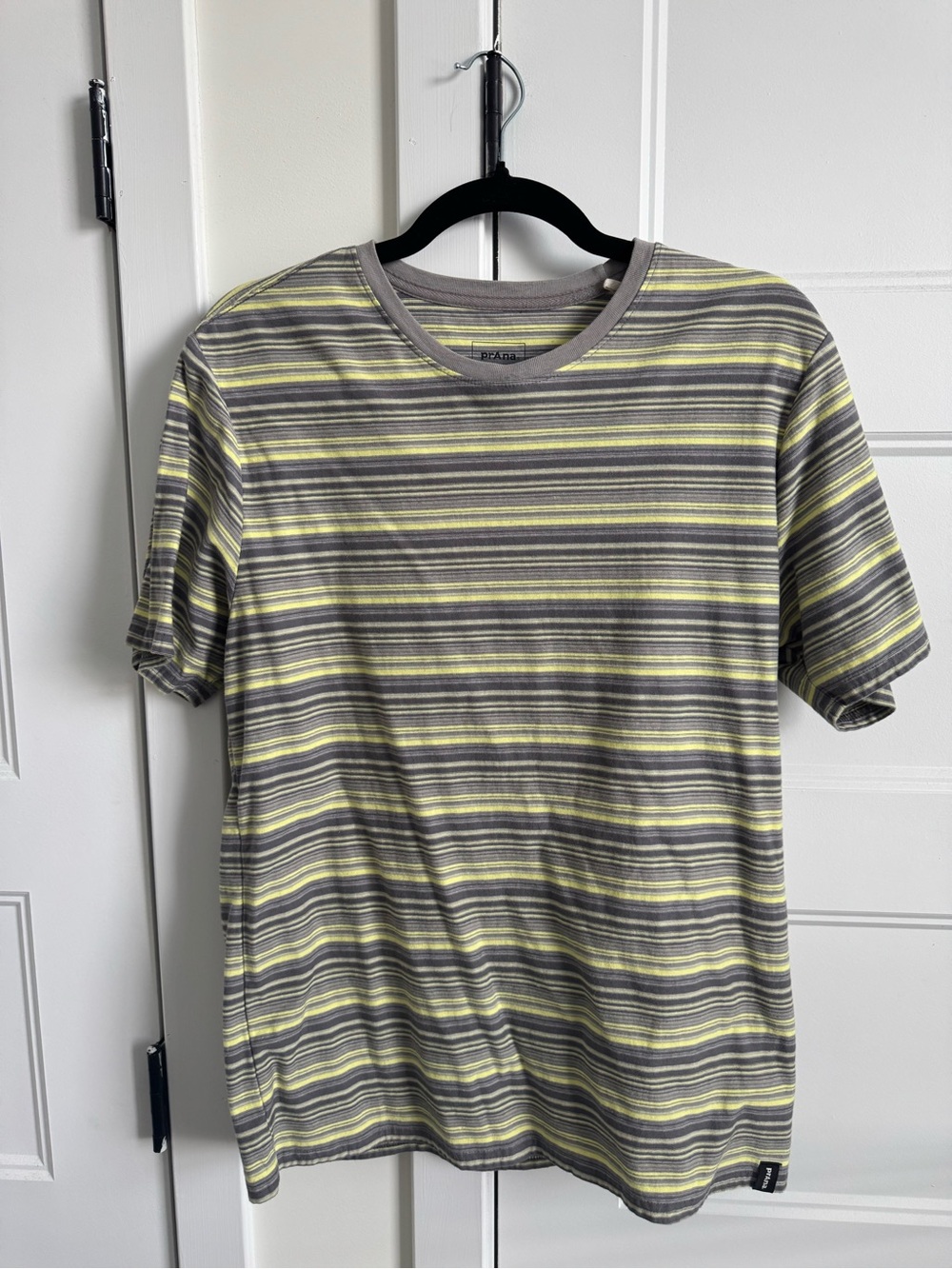 prAna Striped Casual Unisex Short Sleeve T-Shirt | 100% Organic Cotton